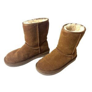 Koolaburra By Ugg 1017090 Chestnut Winter Boots Women Sz 6 Sherpa Lining Pull On